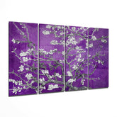 Sakura 4 Pieces Mega Glass Wall Art (59"x36") | Insigne Art Design.